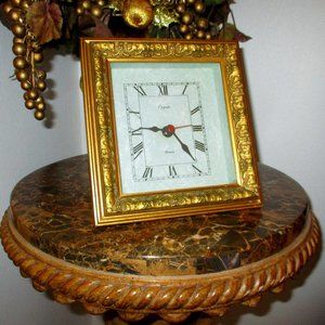 EMPIRE ART PRODUCTS COMPANY VINTAGE GOLD CLOCK